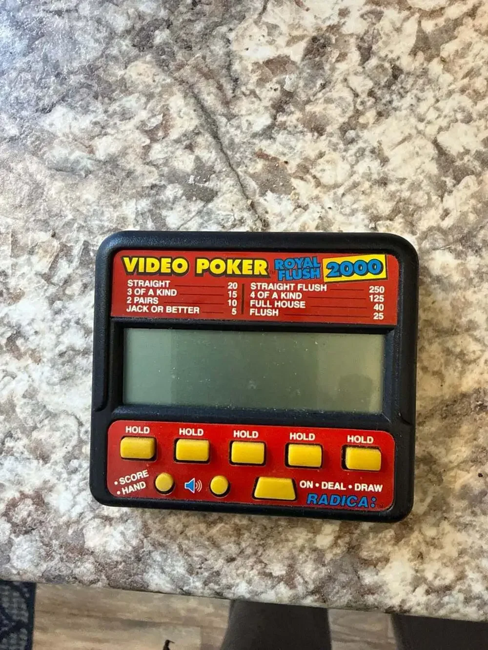 Radica Video Poker Royal Flush 2000 Handheld Electronic Game
